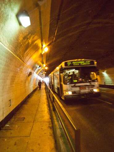 Travel Photography: Bus in Tunnel
