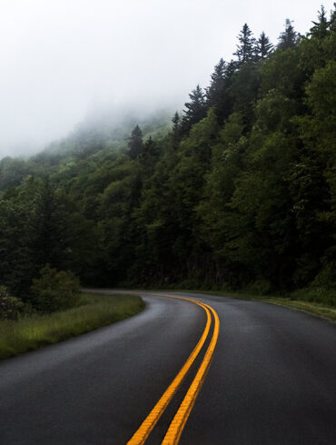 Mountain road in North Carolina
